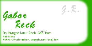 gabor reck business card